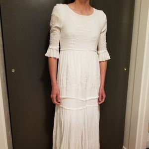 White Bohemian Dress Wedding